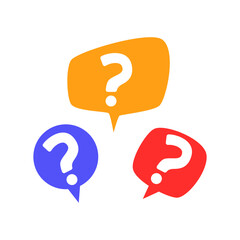 set of bubble question mark 