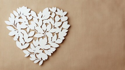 Floral Heart Design with Laser Cut Details