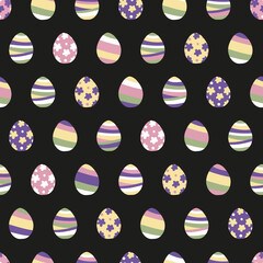 Abstract Easter Holiday with Decorative Eggs. This charming pattern is perfect for Easter invitations, greeting cards, or seasonal designs. Ideal for springtime celebrations and holiday decor