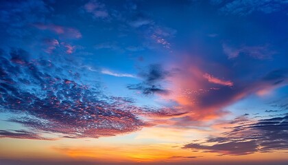 sunset sky with clouds