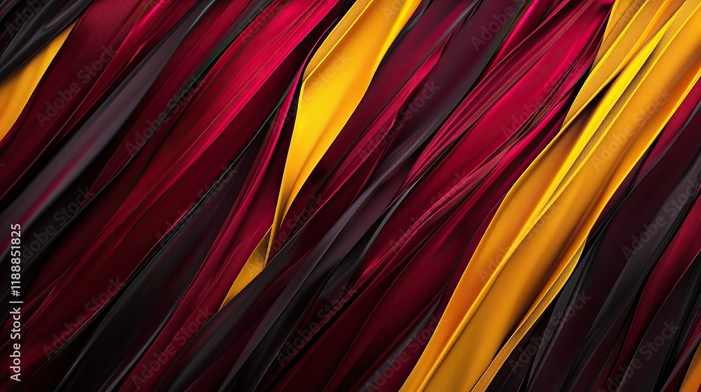 Aufkleber **streams of cascading angled lines in deep garnet red and saffron yellow tones