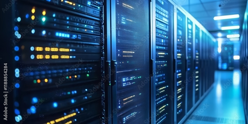 Poster take a thorough look at a highly secure server room that is equipped with cuttingedge technology, wh