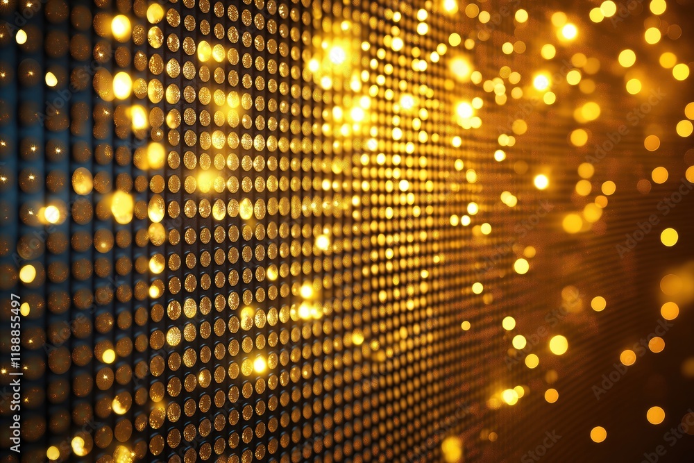 Aufkleber golden shimmering background with dazzling sparkle effect. abstract design with grid pattern of smal