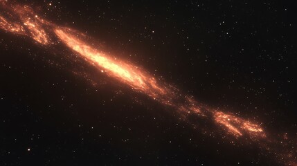 Fiery Orange Nebula Cosmic Galaxy Background