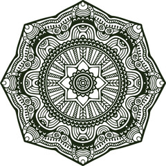 Beautiful flower art and mandala vector design