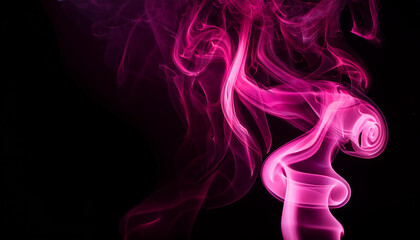 Obraz premium pink smoke on black for wallpapers and backgrounds