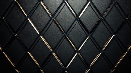 Fototapeta premium **Thin crisscrossed lines forming diamond-like patterns with hints of fluorescent light