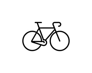 silhouette of a bicycle vector illustration.