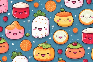 Whimsical owl pattern in vibrant colors with adorable cartoon-style illustrations, ideal for children’s designs, decor, and playful creative projects.