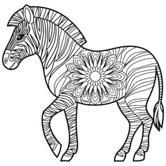 zebra jungle coloring pages for adults
