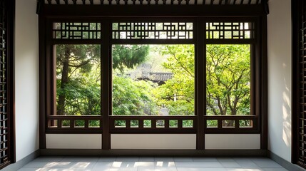 A background wedding in the tranquil courtyard of an ancient Chinese generative AI
