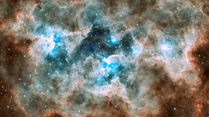Stunning Cosmic Nebula, Celestial Clouds and Stars