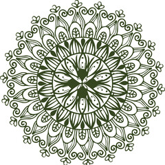 Beautiful flower art and mandala vector design