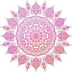 Vector abstract mandala pattern. Art on the wall. Coloring book Lace pattern The tattoo. Design for a wallpaper Paint shirt and tile Sticker Design, Decorative circle ornament in ethnic oriental style