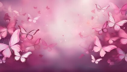 pink backgrounds with butterfly fly sequences