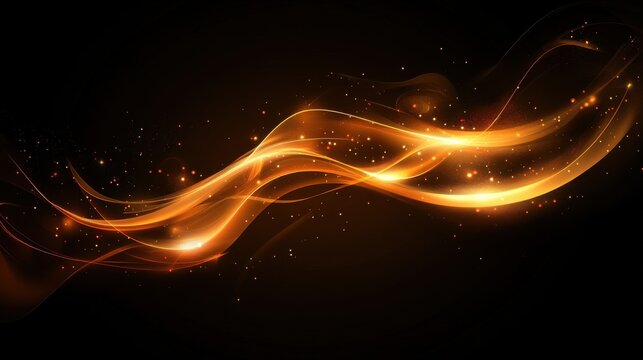 Warm Golden Sparkling Lights Product Background illustration