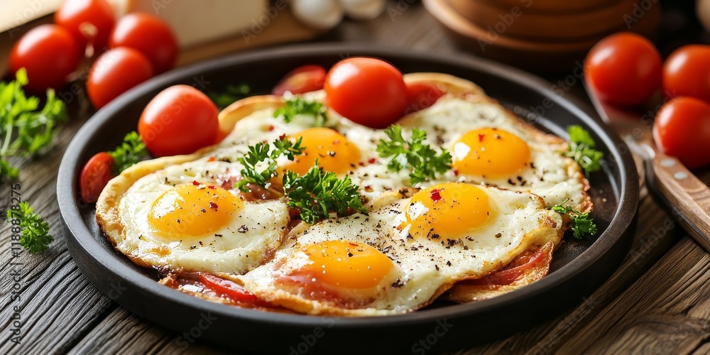 Poster delight in preparing breakfast with cheese as you craft a delicious morning meal. experience the joy