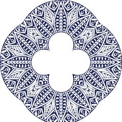 Beautiful flower art and mandala vector design