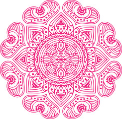 Fototapeta premium Beautiful flower art and mandala vector design