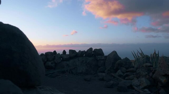 Scenic coastal trail along La Gomera's rugged northern coastline near Agulo, showcasing the island's wild beauty.