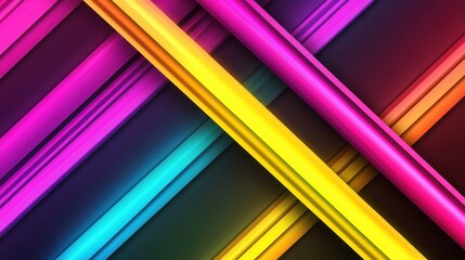 Fototapeta premium Abstract design with intersecting lines of various colors, creating a dynamic and visually appealing composition
