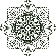 Beautiful flower art and mandala vector design