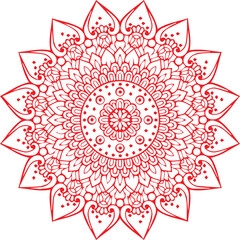 Beautiful flower art and mandala vector design