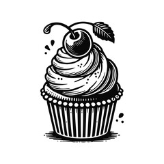 Cherry-Topped Bliss A Perfect Cupcake