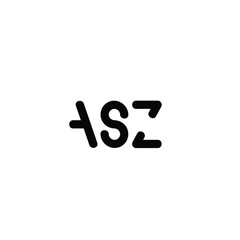 ASZ text-based logo initials crafted for business branding provided as a professional and editable vector graphic for multiple uses
