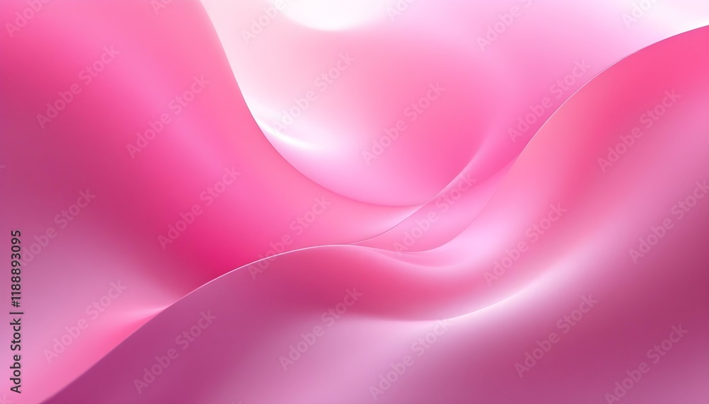 Poster Abstract pink background with simply curve lighting element. Abstract waves in pastel colors create a soothing, modern background. Fluid abstract design with pink gradient trendy background