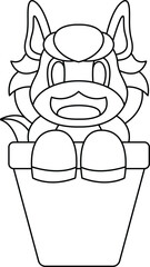 Horse Ice cream cone Animal Vector Graphic Art Illustration