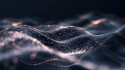 Abstract Dark Wave Particle Wallpaper