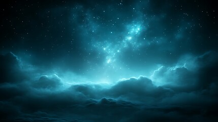 Fototapeta premium Celestial Cloudscape A Night Sky Of Stars And Nebulae