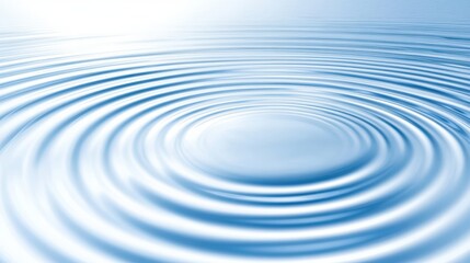 Abstract Water Ripple Pattern: Serene Blue Concentric Circles