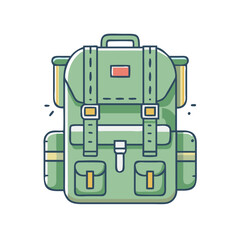 soldier s backpack vector icon, soldier s backpack vector illustration - simple illustration of soldier s backpack, perfect for logos,and soldier s backpack -themed designs.