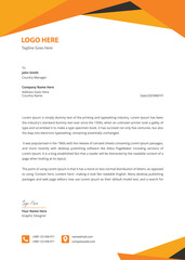 Corporate modern letterhead template design vector illustration