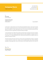 Corporate modern letterhead template design vector illustration