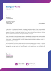 Corporate modern letterhead template design vector illustration