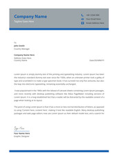 Corporate modern letterhead template design vector illustration