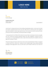 Corporate modern letterhead template design vector illustration