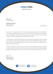 Corporate modern letterhead template design vector illustration