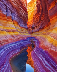 Obraz premium Prismatic Desert Canyon in Rainbow Sandstone