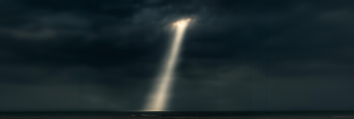 The light, a hope, a pathway of light to a new world.