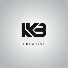 Obraz premium KB B K modern creative alphabet company logo design vector icon template.