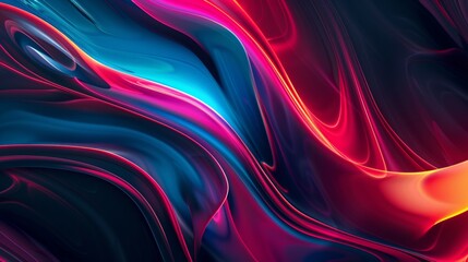 Abstract Swirling Neon Colors Wallpaper