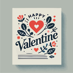 happy valentine font greeting