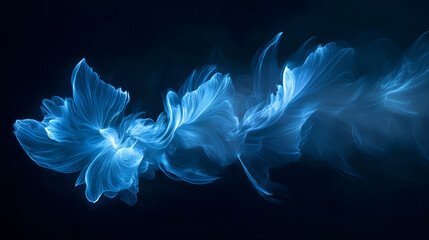 Bioluminescent Plankton Swirling in Glass-Like Ocean