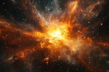 Cosmic Explosion Fiery Nebula Stellar Burst
