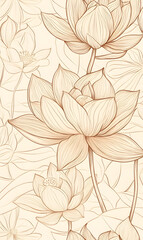 Creative 2D Doodle Floral Illustrations for wallpaper, card, tile