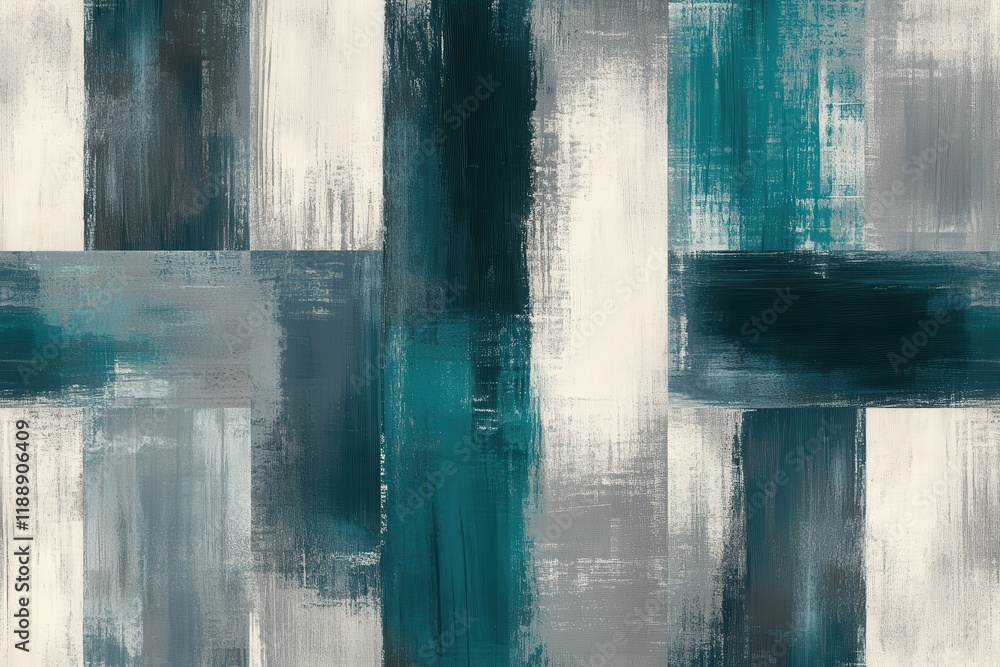 Poster stylish retro pattern with a distressed look in slate gray and dark teal, perfect for vintage-themed